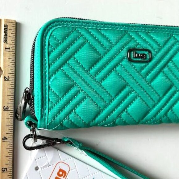 Lug Whirly RFID Wristlet Wallet Oasis Teal Green - Picture 13 of 15